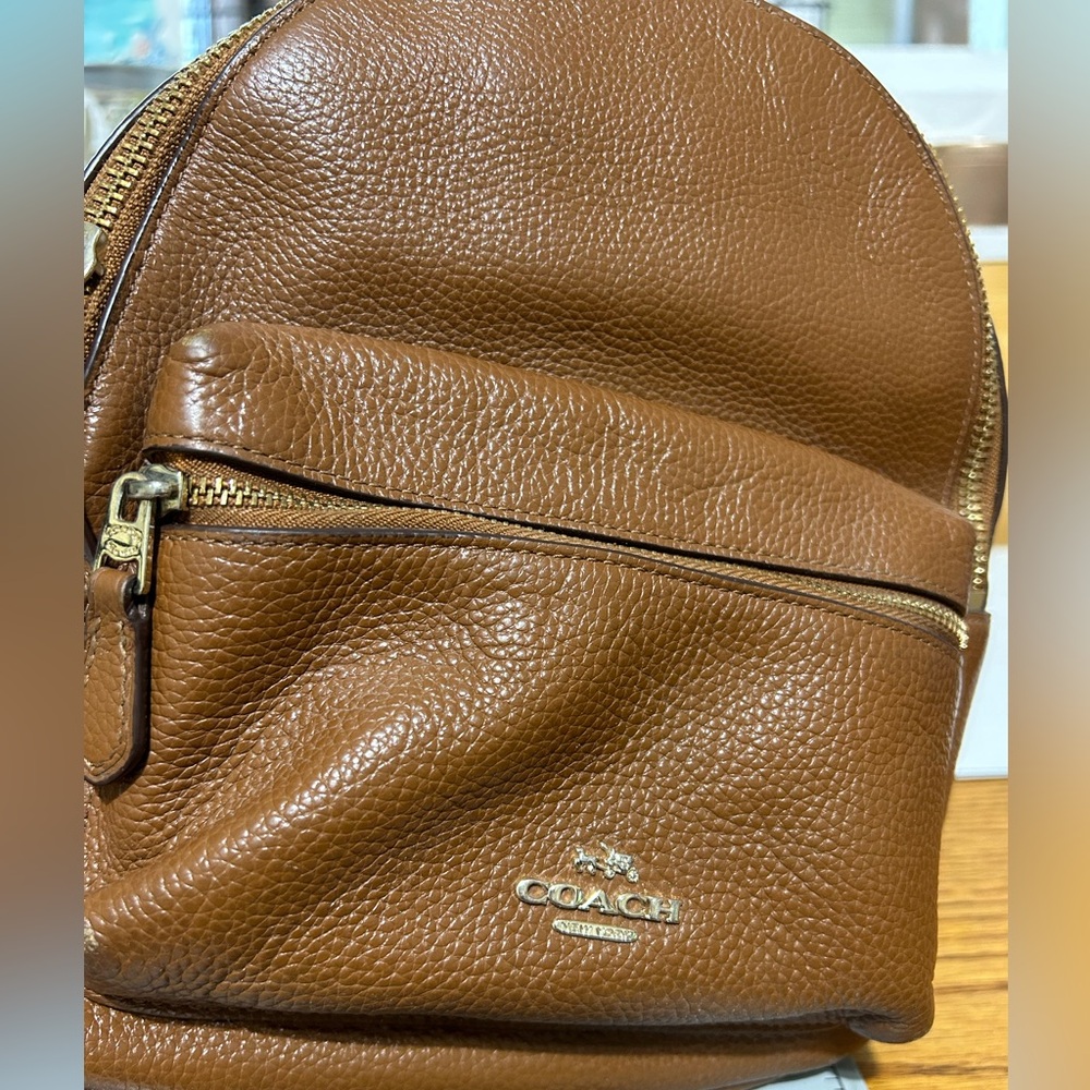 Leather Coach Small Backpack - image 2